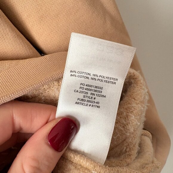 Aritzia Hoodie & The Super Puff Super Fleece Zip Up Hoodie Tan Size Small - Picture 8 of 8